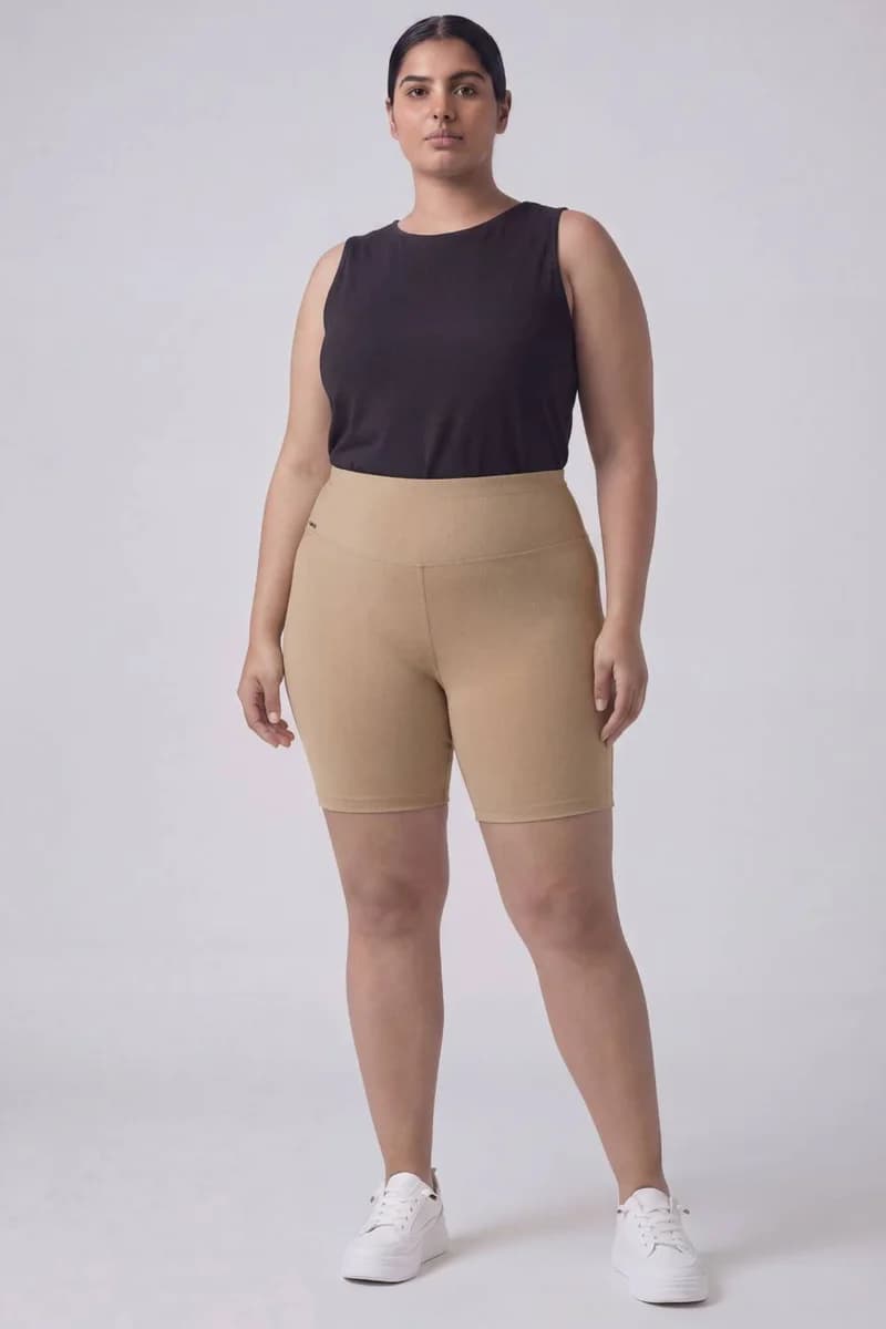 Plus Size Cream Tummy Shaper Shorts
