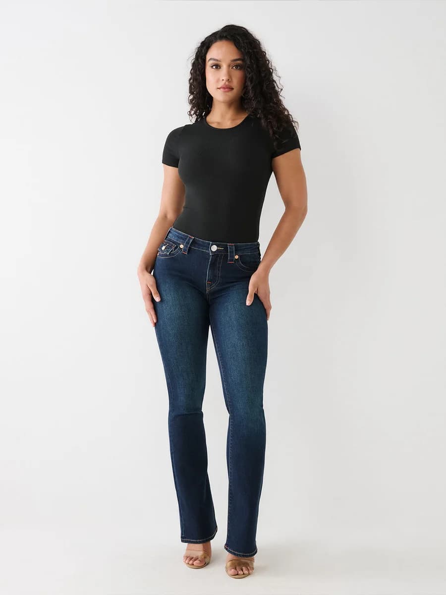 True Religion Blue Becca Mid Rise Women Jeans