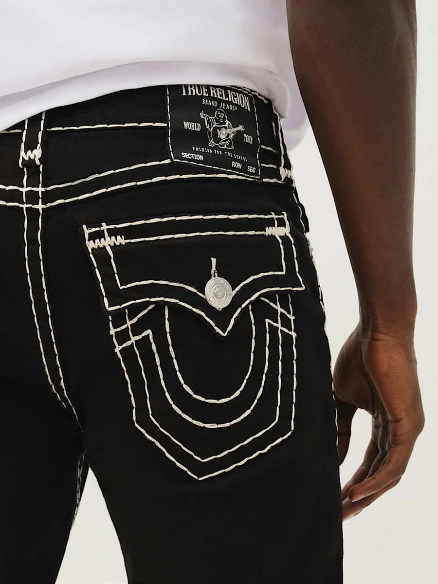 True Religion Black Stretchable Ricky Super T Men Jeans