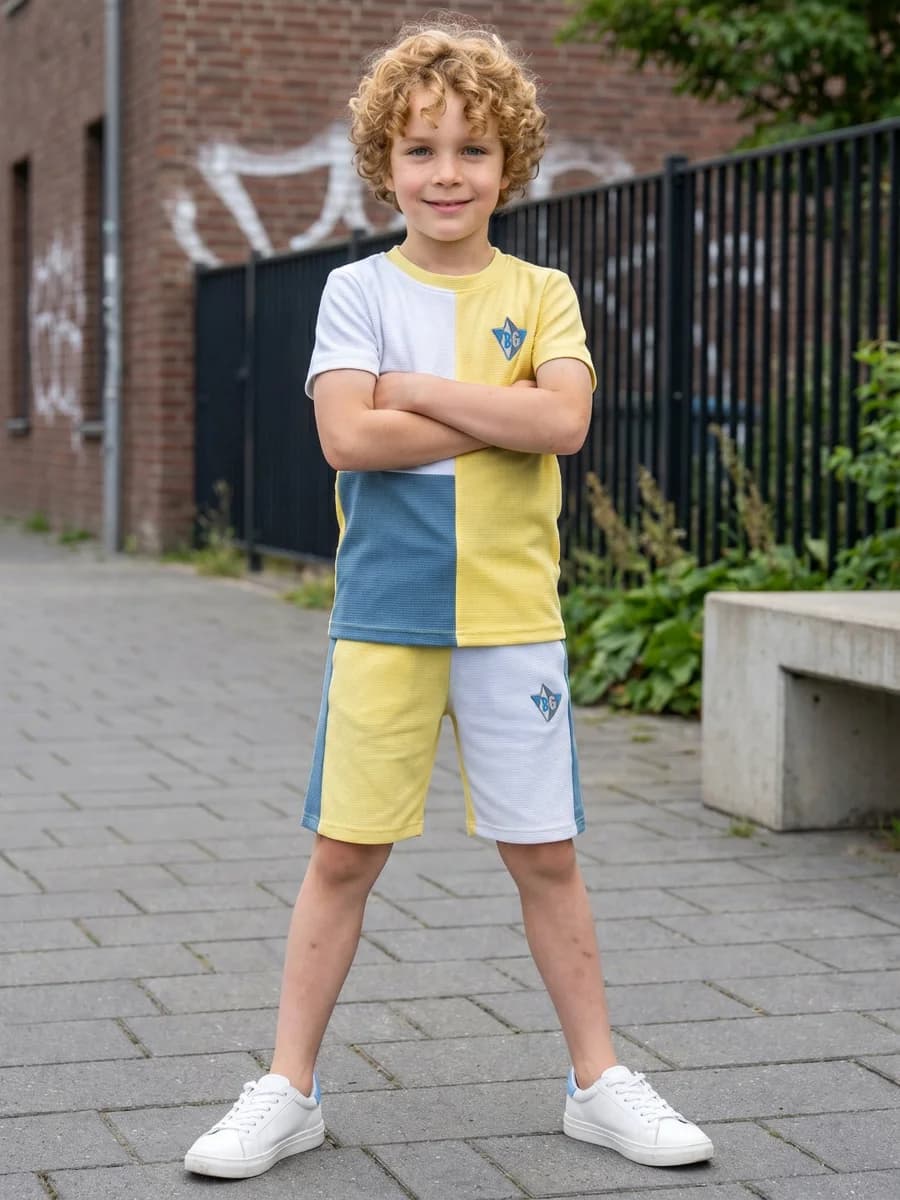 Blue Giraffe Multi Solid Boys Shorts