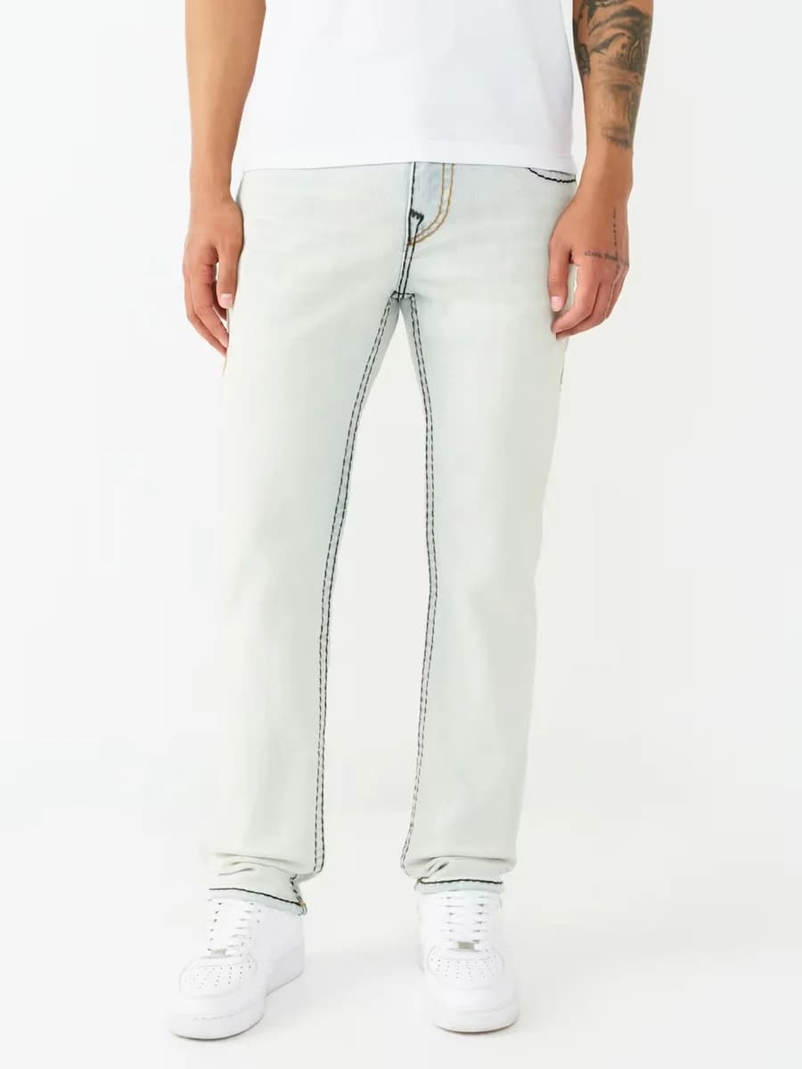 True Religion Men Grey Rocco Super T Skinny Fit Jeans