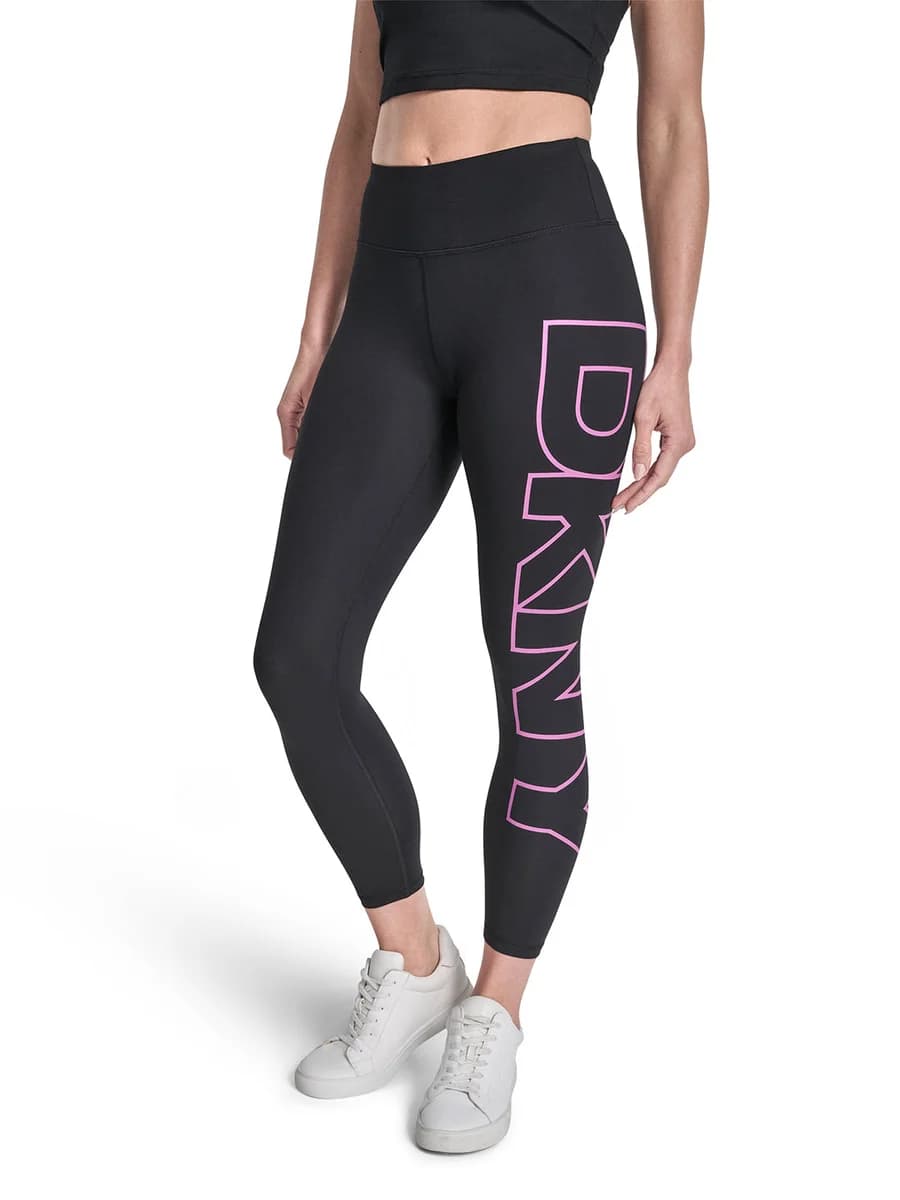DKNY Women Black Printed Skinny Fit Legging
